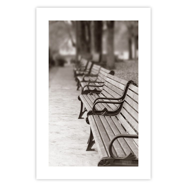 Poster Park Benches - autumnal scene straight from a park stroll in Paris 116694 additionalImage 19