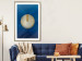 Wall Poster Indigo Abstraction - geometric composition in navy with a golden circle 117594 additionalThumb 13