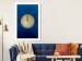 Wall Poster Indigo Abstraction - geometric composition in navy with a golden circle 117594 additionalThumb 2