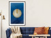 Wall Poster Indigo Abstraction - geometric composition in navy with a golden circle 117594 additionalThumb 4