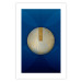 Wall Poster Indigo Abstraction - geometric composition in navy with a golden circle 117594 additionalThumb 19