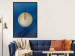 Wall Poster Indigo Abstraction - geometric composition in navy with a golden circle 117594 additionalThumb 3