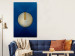 Wall Poster Indigo Abstraction - geometric composition in navy with a golden circle 117594 additionalThumb 17
