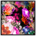 Wall Poster Summer Garden - colorful composition with peony flowers on a black background 117994 additionalThumb 24