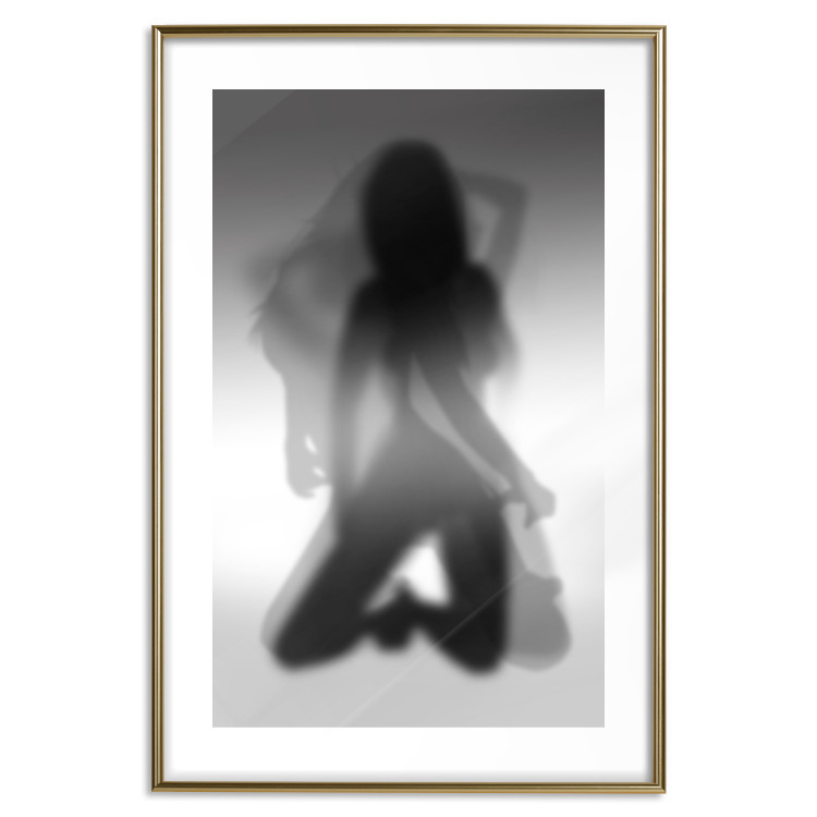 Poster Tempting Dance - black and white sensual composition with a woman's silhouette 121894 additionalImage 15