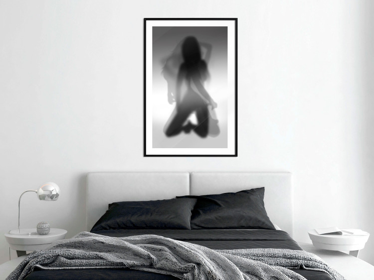 Poster Tempting Dance - black and white sensual composition with a woman's silhouette 121894 additionalImage 13