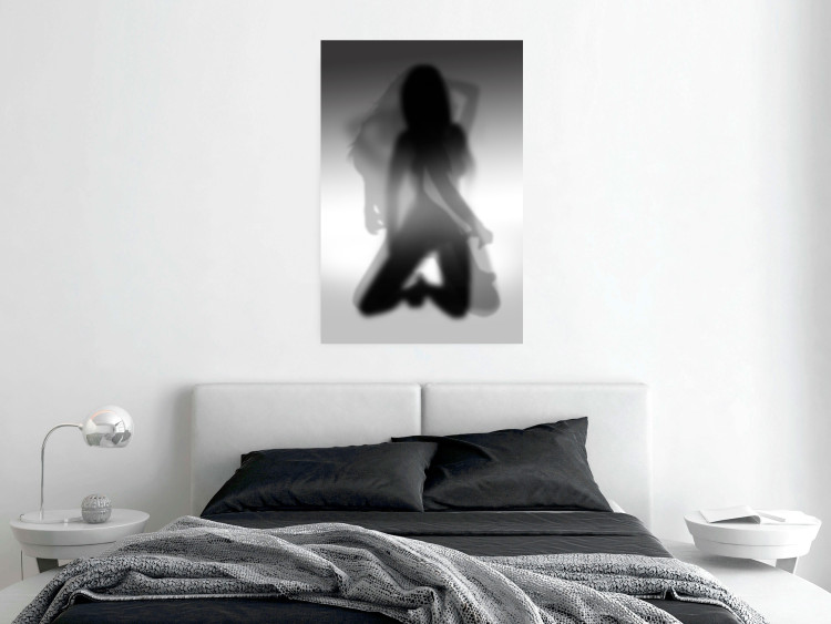 Poster Tempting Dance - black and white sensual composition with a woman's silhouette 121894 additionalImage 27