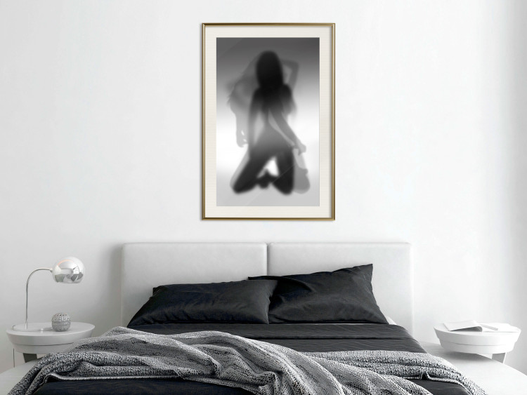 Poster Tempting Dance - black and white sensual composition with a woman's silhouette 121894 additionalImage 23