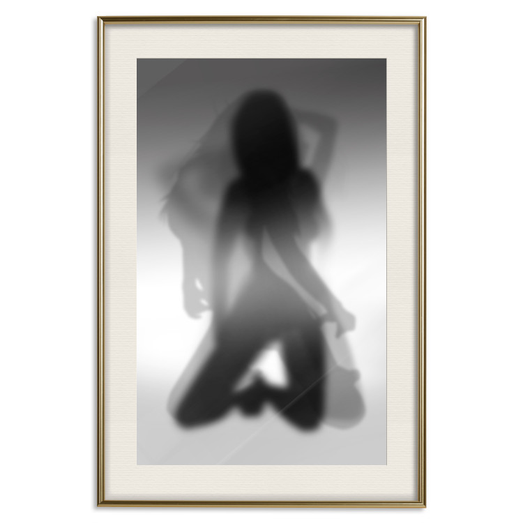 Poster Tempting Dance - black and white sensual composition with a woman's silhouette 121894 additionalImage 19