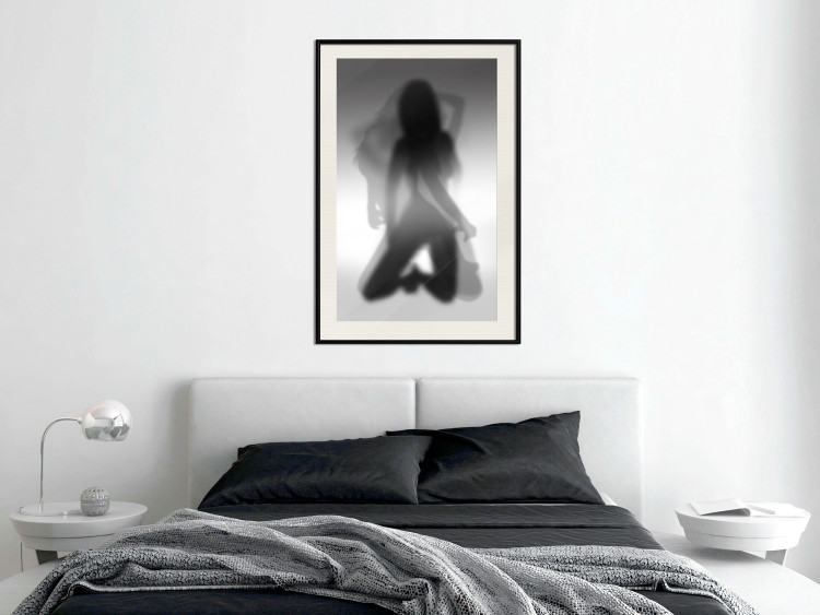 Poster Tempting Dance - black and white sensual composition with a woman's silhouette 121894 additionalImage 21