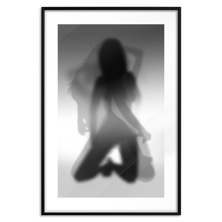 Poster Tempting Dance - black and white sensual composition with a woman's silhouette 121894 additionalImage 14