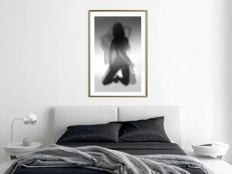 Poster Tempting Dance - black and white sensual composition with a woman's silhouette 121894 additionalImage 17