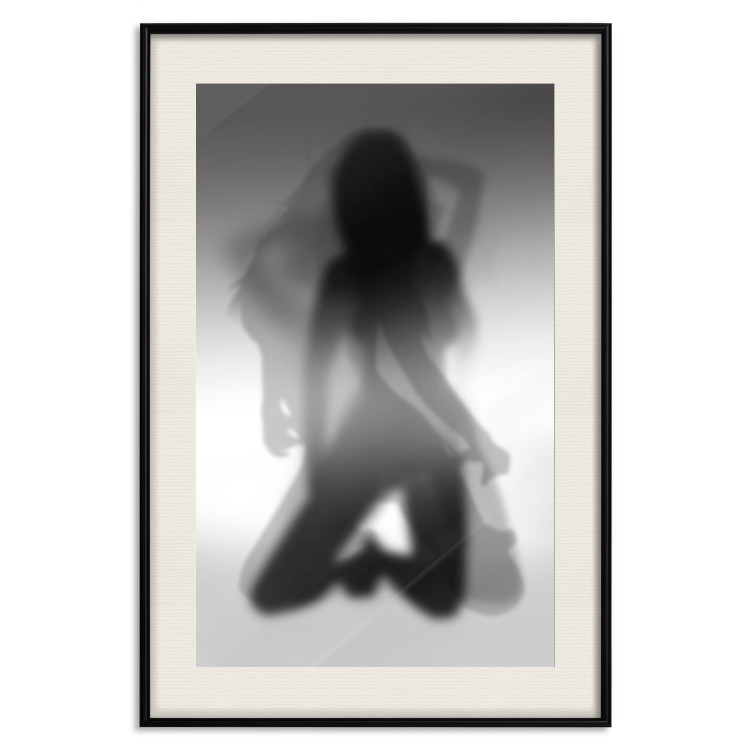 Poster Tempting Dance - black and white sensual composition with a woman's silhouette 121894 additionalImage 18