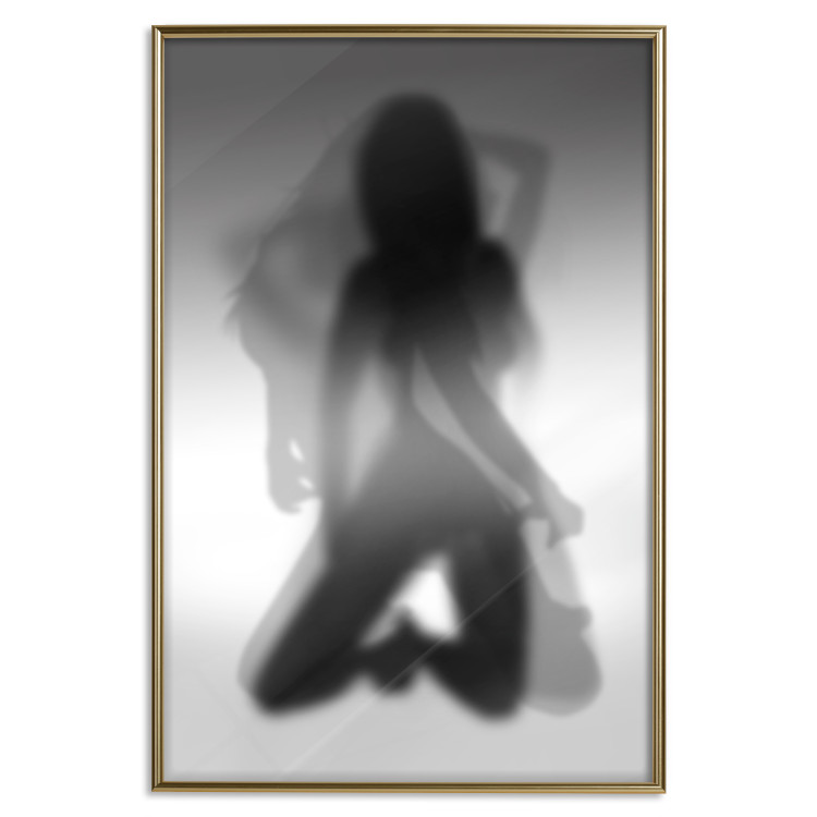 Poster Tempting Dance - black and white sensual composition with a woman's silhouette 121894 additionalImage 17