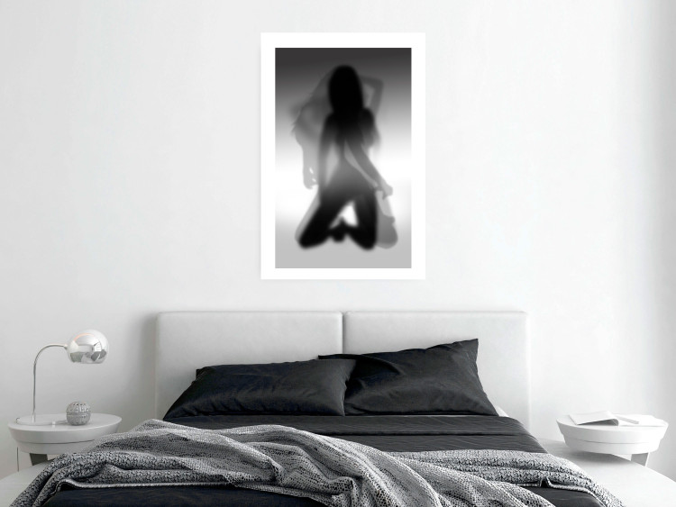 Poster Tempting Dance - black and white sensual composition with a woman's silhouette 121894 additionalImage 5