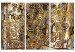 Canvas Print Golden Elegance (3 Parts) 122294