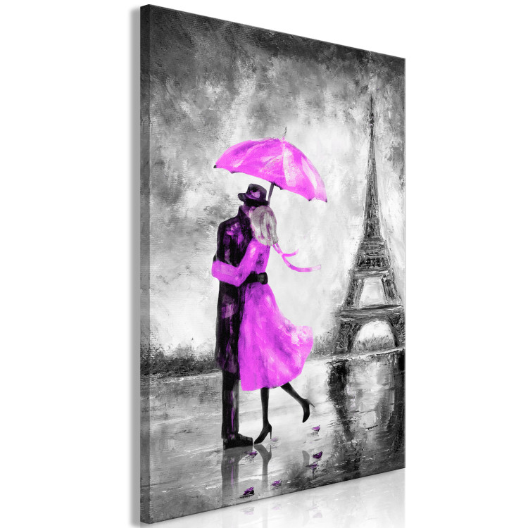 Canvas Art Print Paris Fog (1 Part) Vertical Pink 123094 additionalImage 2