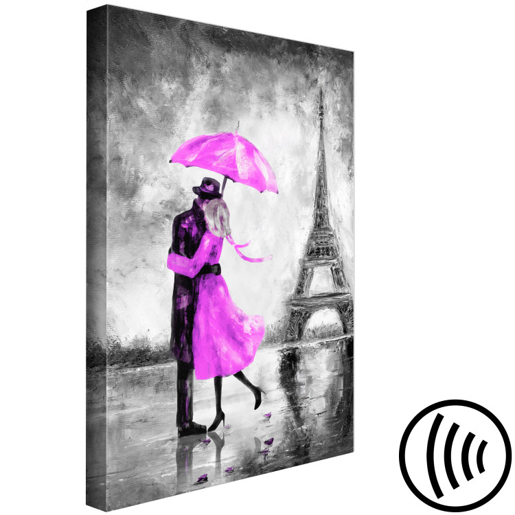 Canvas Art Print Paris Fog (1 Part) Vertical Pink 123094 additionalImage 6