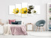Canvas Print Flowers in feng shui composition - motif with yellow mallow and stones 123394 additionalThumb 3