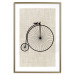 Poster Vintage Bicycle - vehicle with large front wheel on fabric texture 123794 additionalThumb 14