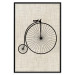 Poster Vintage Bicycle - vehicle with large front wheel on fabric texture 123794 additionalThumb 18