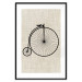 Poster Vintage Bicycle - vehicle with large front wheel on fabric texture 123794 additionalThumb 15