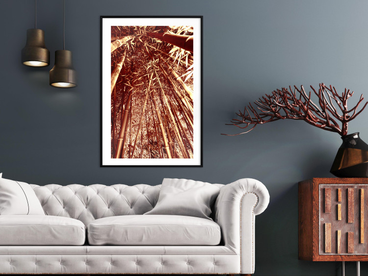 Poster Tall Bamboo - natural bamboo trees in brown light 123894 additionalImage 4