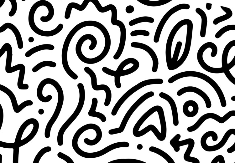 Poster Black and White Pig - abstract patterns forming the shape of a pig 125094 additionalImage 9