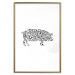 Poster Black and White Pig - abstract patterns forming the shape of a pig 125094 additionalThumb 14