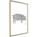 Poster Black and White Pig - abstract patterns forming the shape of a pig 125094 additionalThumb 12