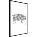 Poster Black and White Pig - abstract patterns forming the shape of a pig 125094 additionalThumb 10