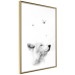 Poster Gentle Dream - wild dog and butterflies on a white contrasting background 126294 additionalThumb 7