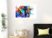 Poster Friendly Elephant - abstract multicolored animal on a white background 127094 additionalThumb 3