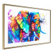 Poster Friendly Elephant - abstract multicolored animal on a white background 127094 additionalThumb 7