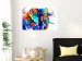 Poster Friendly Elephant - abstract multicolored animal on a white background 127094 additionalThumb 2