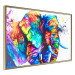 Poster Friendly Elephant - abstract multicolored animal on a white background 127094 additionalThumb 12