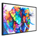 Poster Friendly Elephant - abstract multicolored animal on a white background 127094 additionalThumb 11