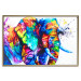 Poster Friendly Elephant - abstract multicolored animal on a white background 127094 additionalThumb 17