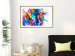 Poster Friendly Elephant - abstract multicolored animal on a white background 127094 additionalThumb 13