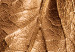 Poster Golden Lightness - golden leaf with distinct texture on a beige background 127394 additionalThumb 12