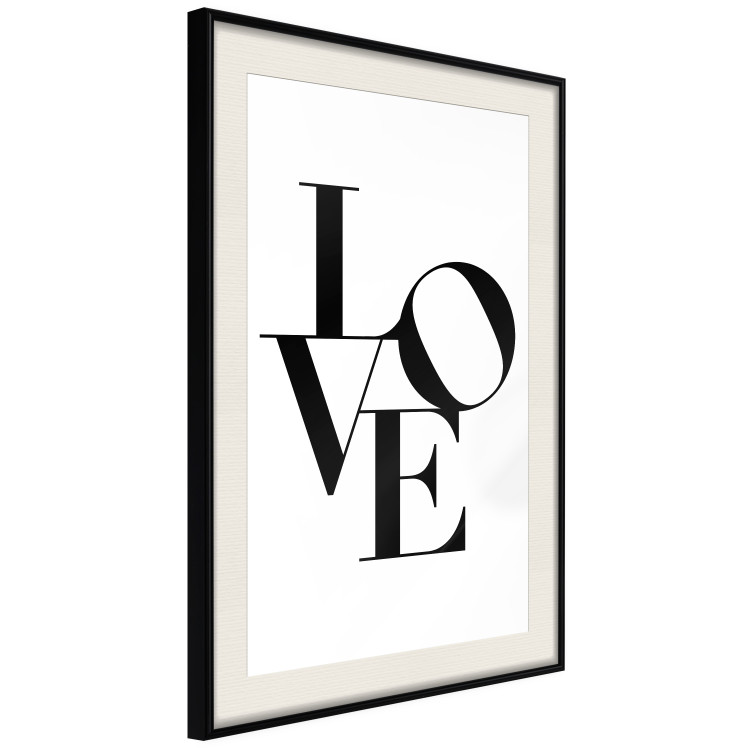 Poster Twisted Love - black English text on plain white background 129594 additionalImage 2
