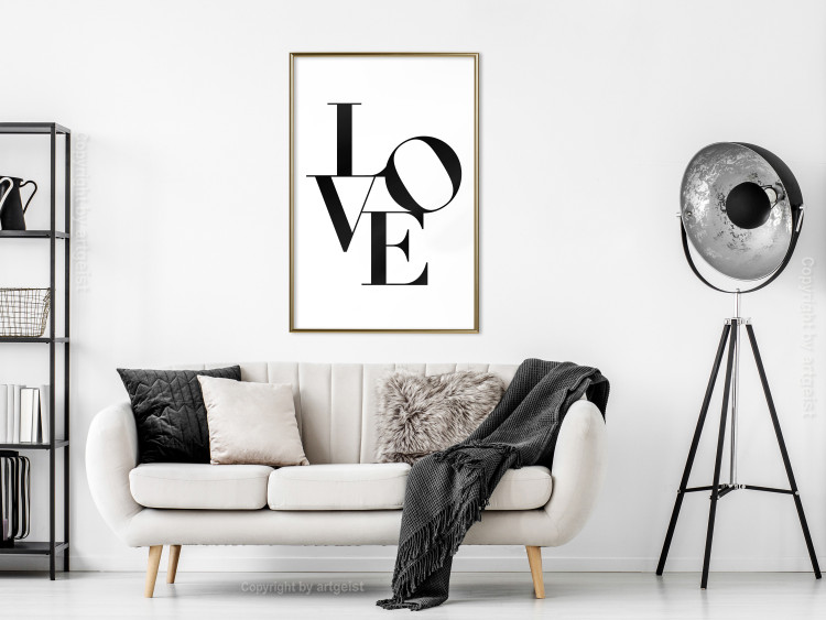 Poster Twisted Love - black English text on plain white background 129594 additionalImage 5