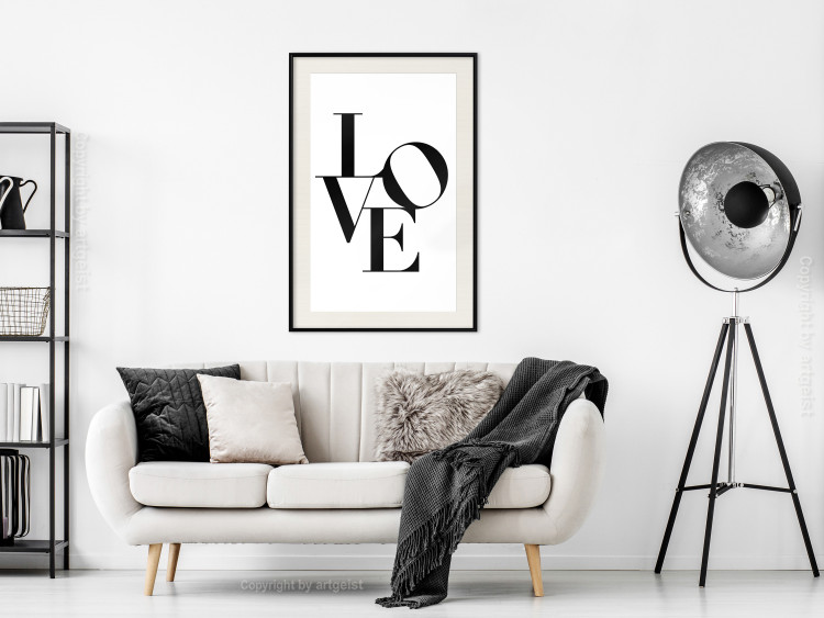 Poster Twisted Love - black English text on plain white background 129594 additionalImage 24