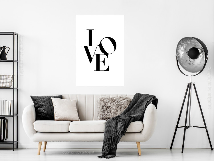 Poster Twisted Love - black English text on plain white background 129594 additionalImage 3