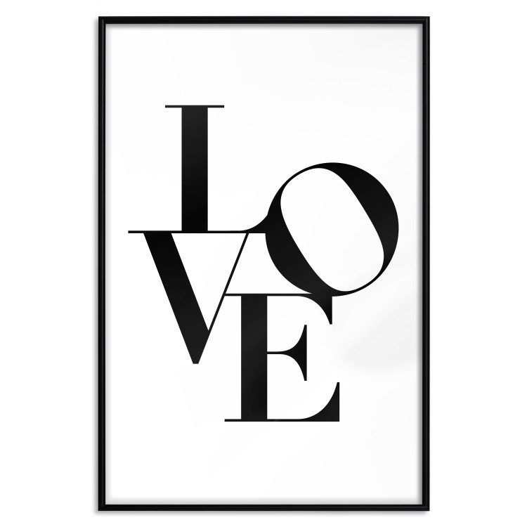 Poster Twisted Love - black English text on plain white background 129594 additionalImage 18