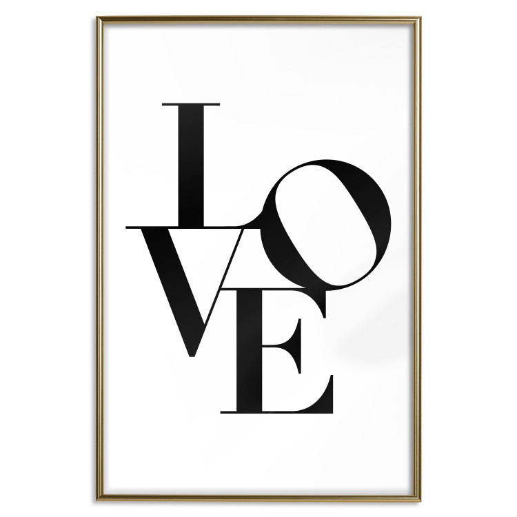 Poster Twisted Love - black English text on plain white background 129594 additionalImage 21