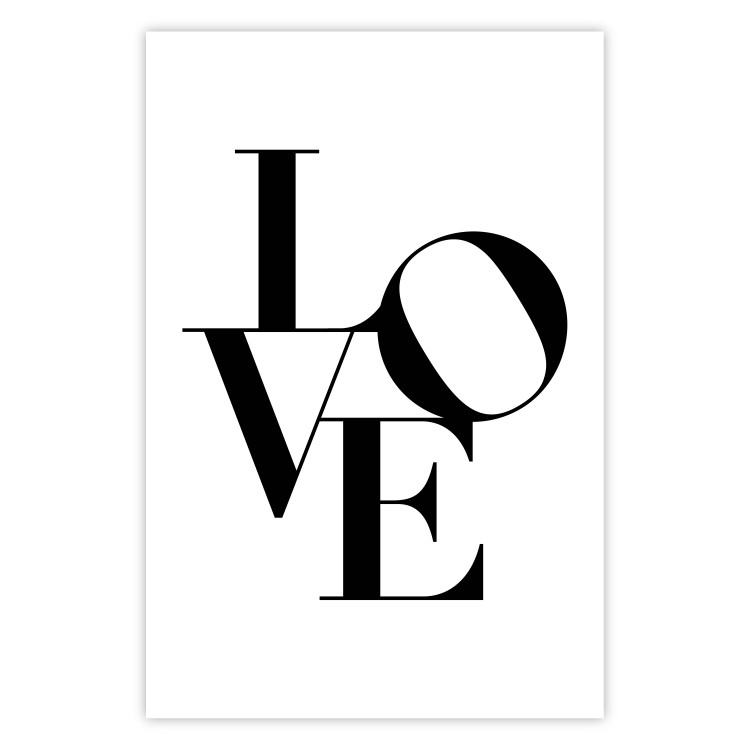 Poster Twisted Love - black English text on plain white background 129594