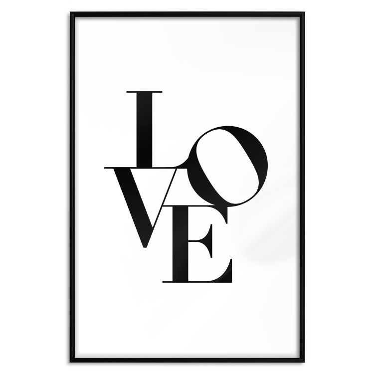 Poster Twisted Love - black English text on plain white background 129594 additionalImage 17