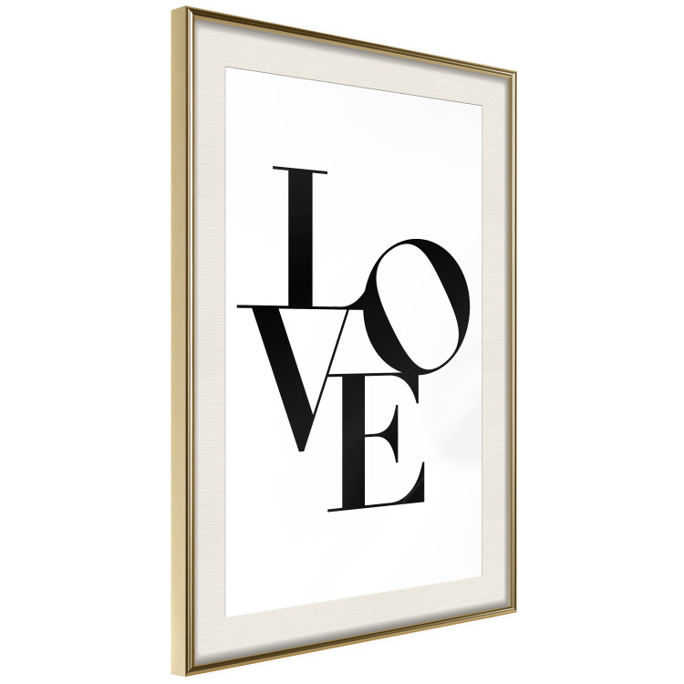Poster Twisted Love - black English text on plain white background 129594 additionalImage 3