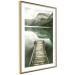Poster Silence - landscape of a lake with a wooden pier against mountains and sky 130294 additionalThumb 9